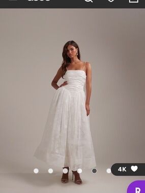 white cut out dress asos ARRANGE cotton paneled cut out broderie maxi dress in white